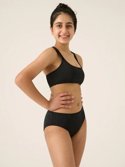  Looking Glass Clothing Company Leakproof Period 2 Piece Swimsuit  for Teens/Tweens Black, Size Small : Clothing, Shoes & Jewelry
