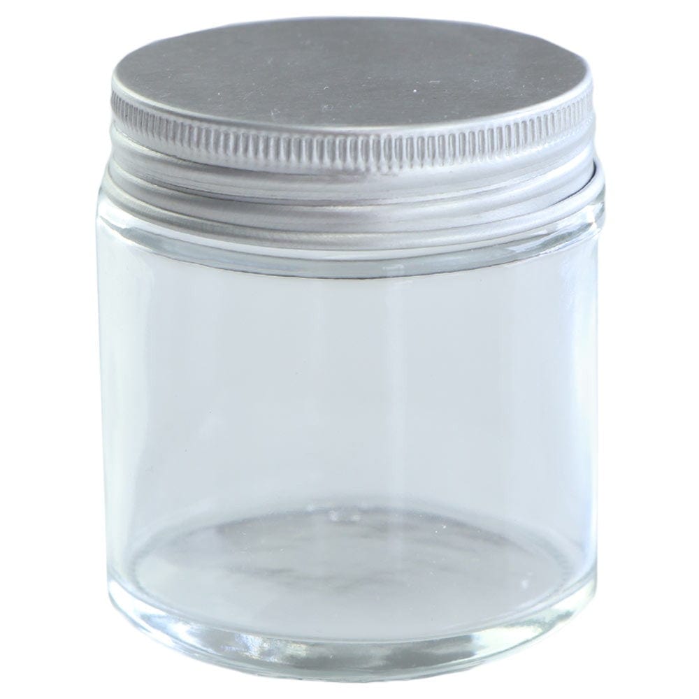 Buy Clear Glass Jar with Silver Lid 100ml – Biome New Zealand Online