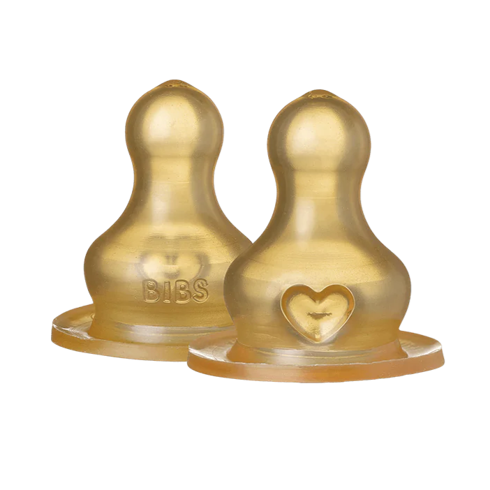 Bibs Baby Bottle Replacement Nipple 2 Pack Latex