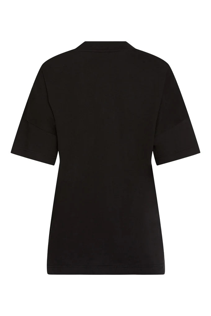 Organic Cotton Drop Shoulder Tee - Black