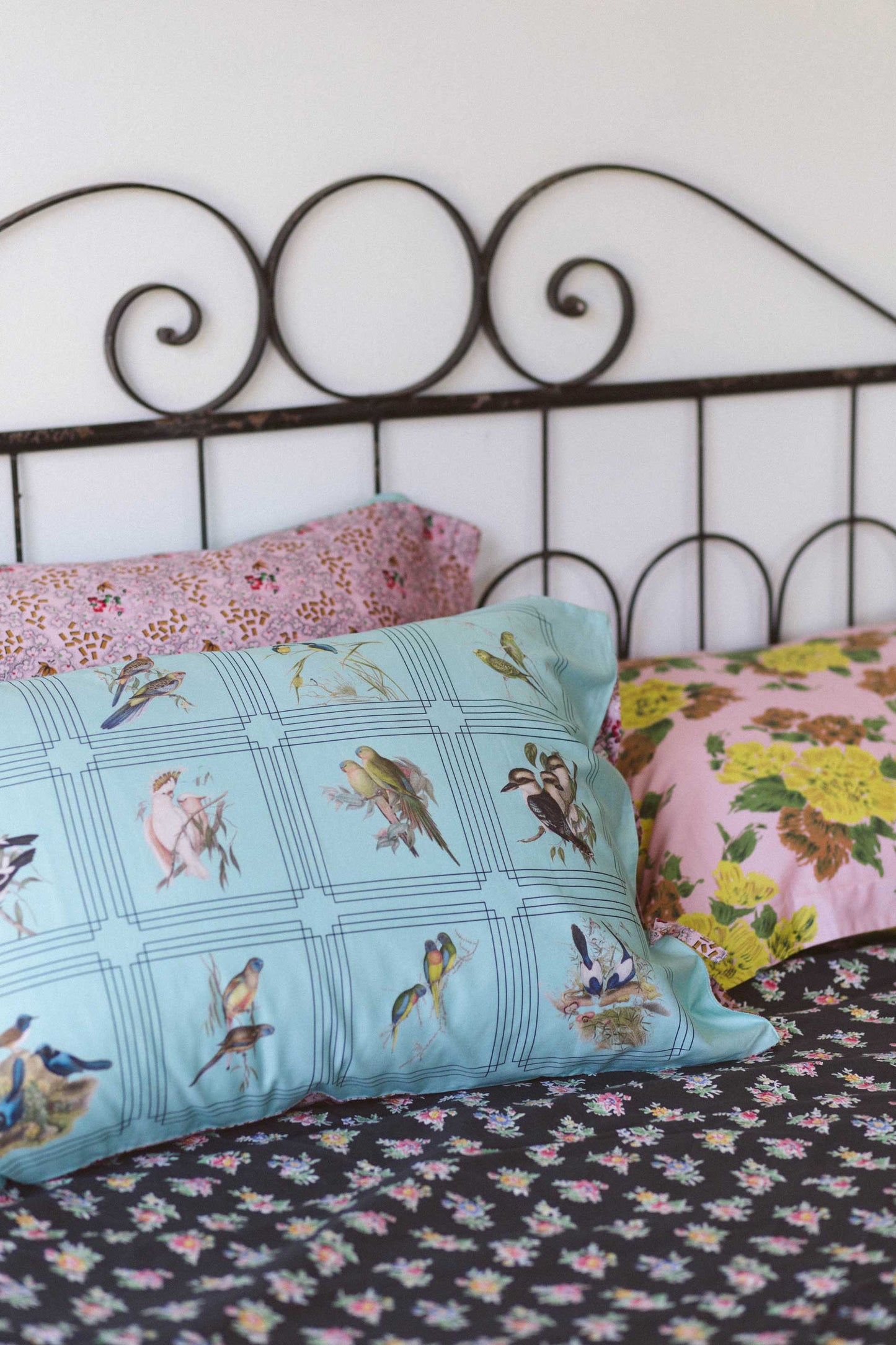 Lazybones Organic Cotton Pillowcase Set - Australian Birds