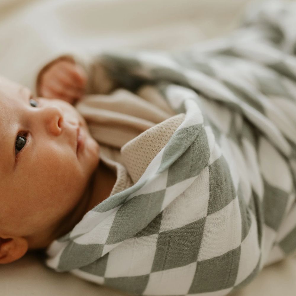 Snug as a Bub & Co. Organic Swaddle - Moss Check