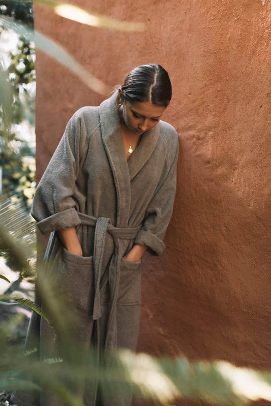 Organic Cotton Resort Robe and Towelling - Mocha