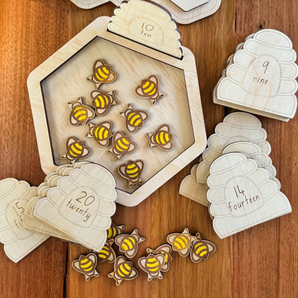 Bandicute Wooden Bee Counting Game