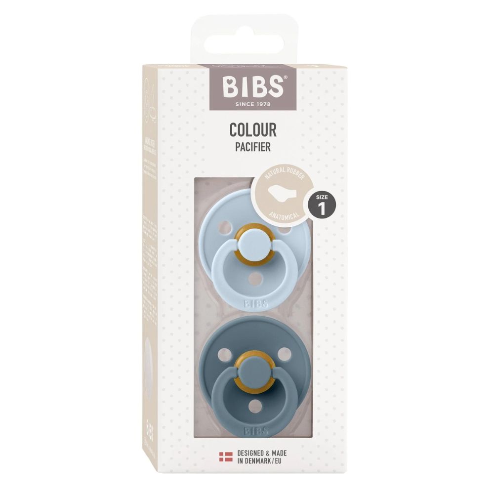 Bibs Anatomical Colour Pacifier - Baby Blue/Petrol