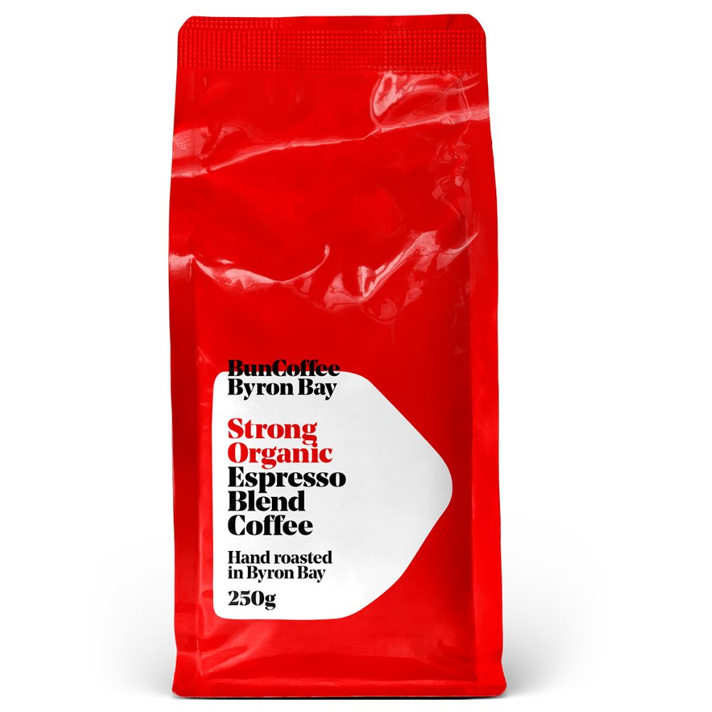 Bun Coffee Strong Organic Espresso Blend Coffee 250g