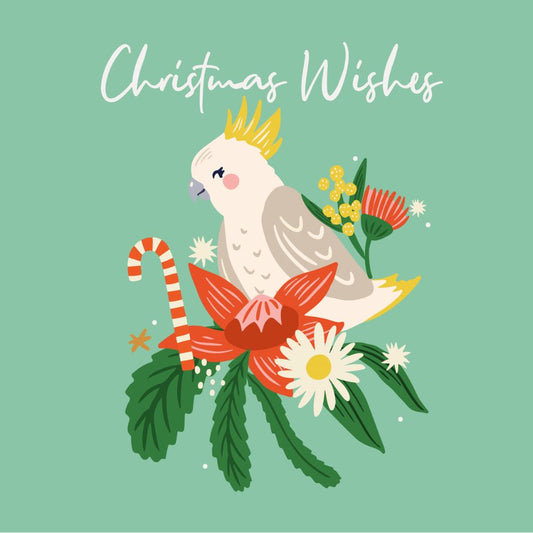 Aero Images Greeting Card - Christmas Cockatoo