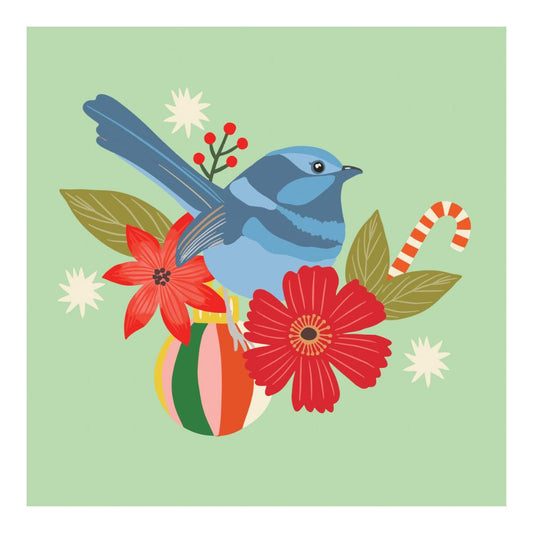 Aero Images Gift Card - Christmas Blue Wren