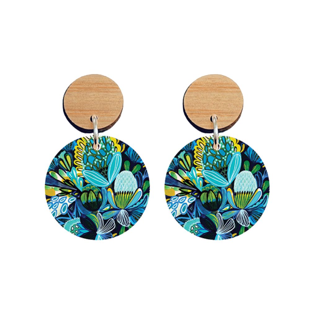 Aero Images Wooden Earrings - Azure Natives