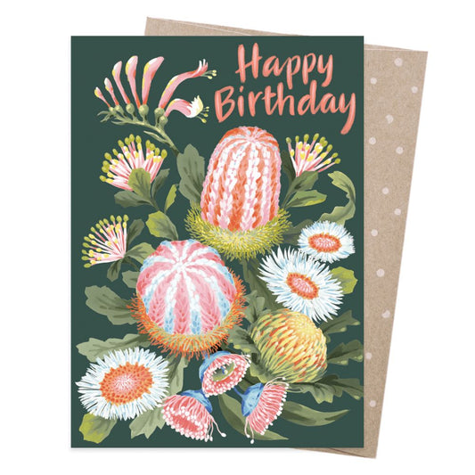 Earth Greetings Card - Birthday Banksias