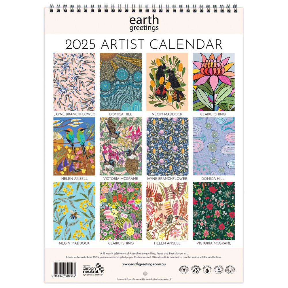 Earth Greetings 2025 Artist Calendar