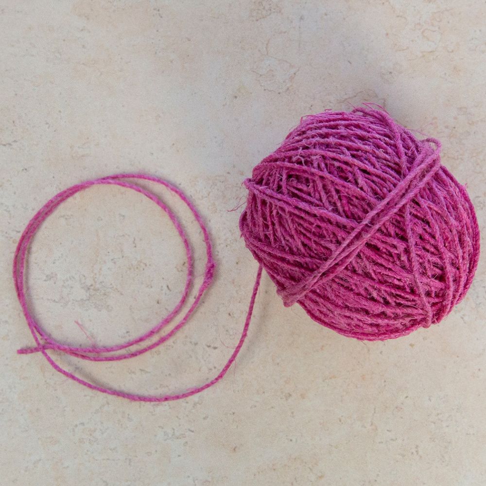 Fair Trade Handspun Hemp Twine 50m - Crimson Mallee