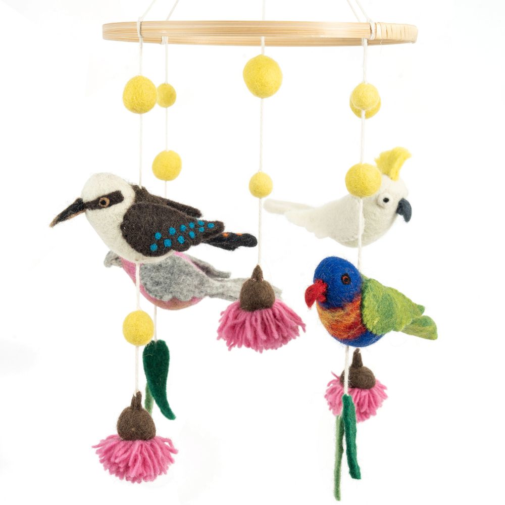 Felt Hanging Mobile - Australian Birds