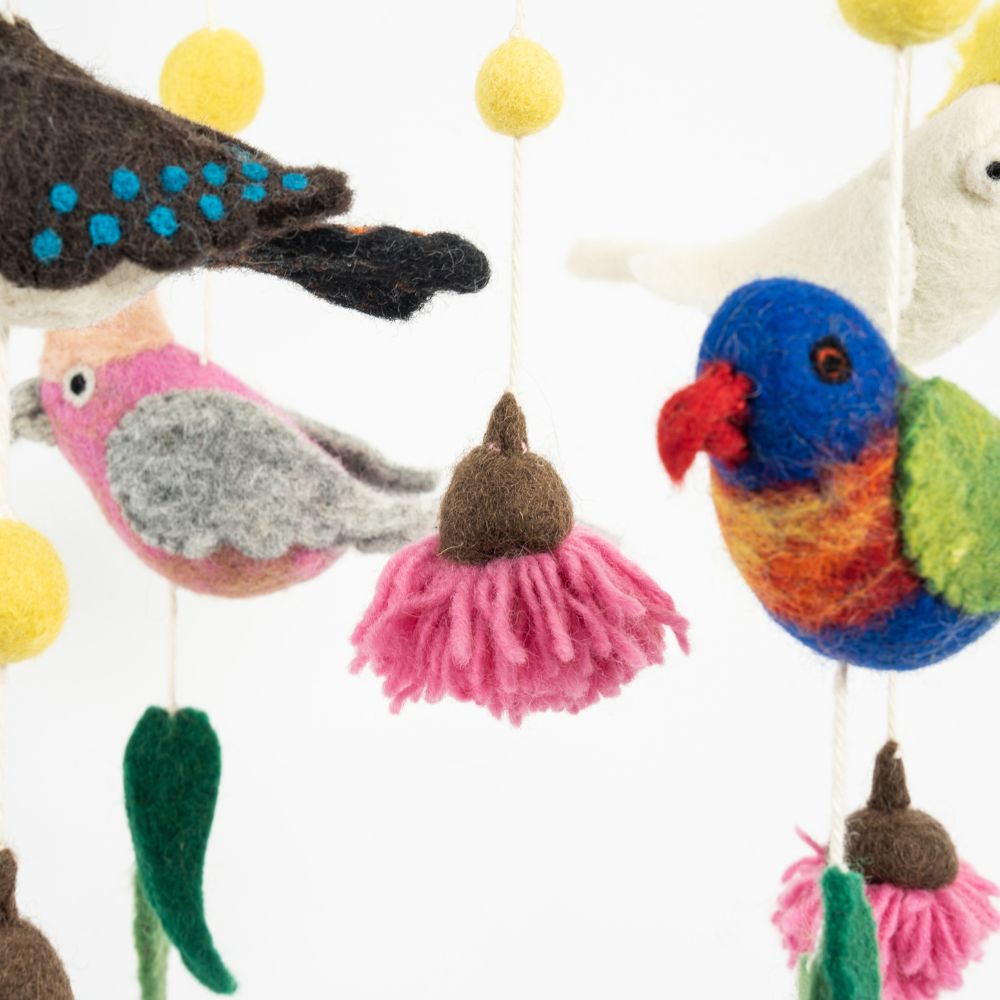 Felt Hanging Mobile - Australian Birds