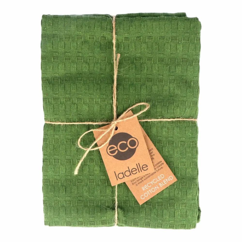 Ladelle Eco Recycled Green Kitchen Towel 2pk