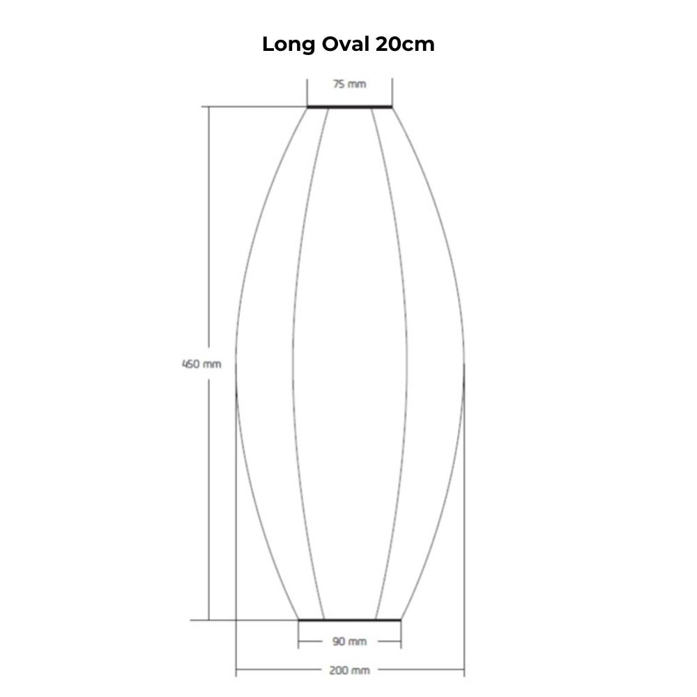 Lumiz Outdoor LED Solar Lantern - Long Oval 20cm