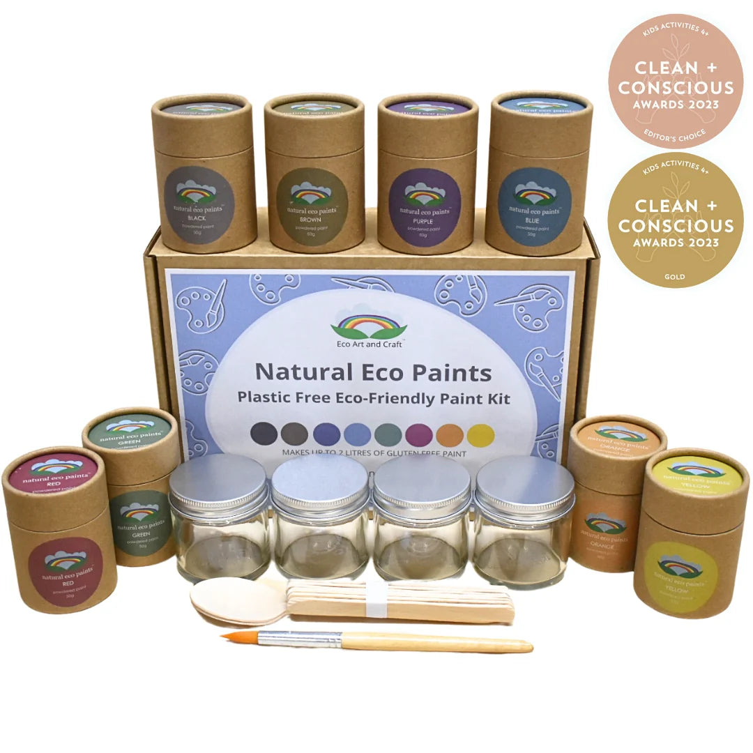 Eco Art And Craft Natural Eco Paint Kit - 8 paint colours