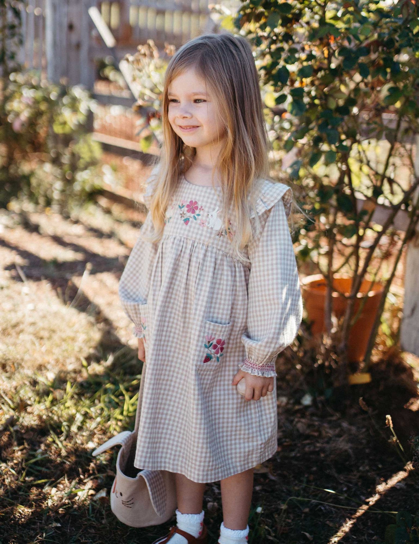 Purebaby Gingham Bunny Dress