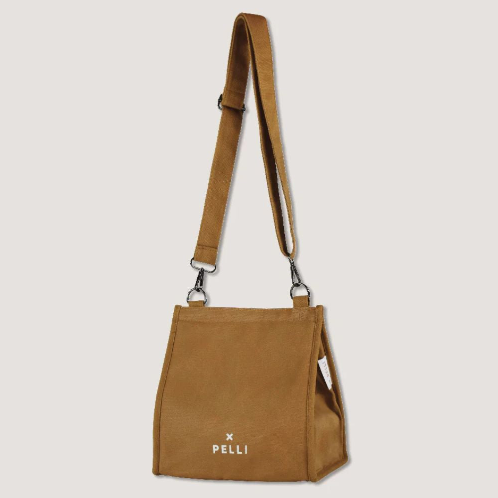 Pelli Crossbody Waxed Canvas Insulated Lunch Bag