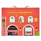 Petit Collage Firehouse Wind Up and Go Playset Red