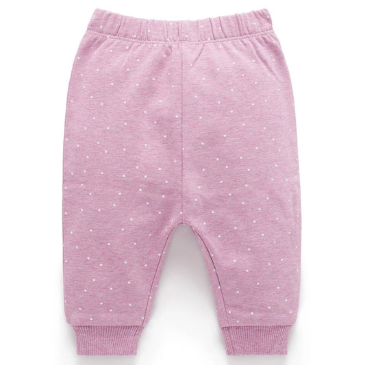 Purebaby Thick Legging - Lavender Mini Spot