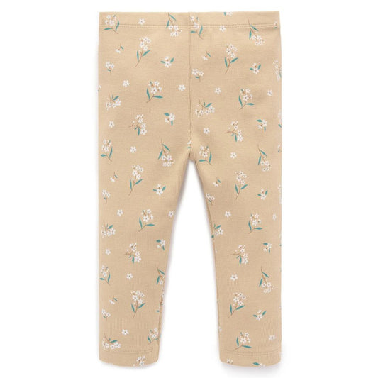 Purebaby Thick Rib Leggings - Meadow Print