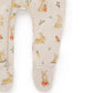 Purebaby Thick Zip Growsuit - Bunny Print