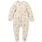 Purebaby Thick Zip Growsuit - Bunny Print