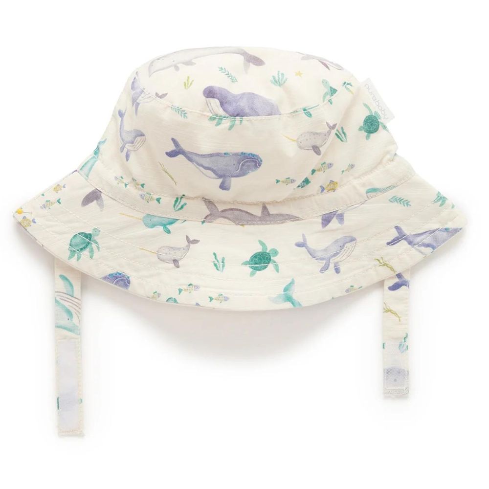 Purebaby Bucket Hat - Whale