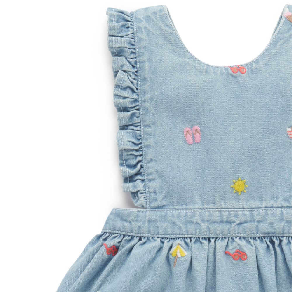 Purebaby Embroidered Pinnie - Seaside