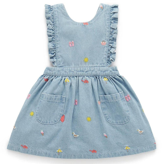 Purebaby Embroidered Pinnie - Seaside