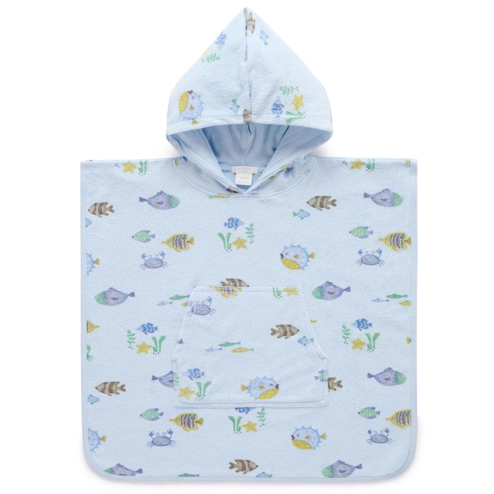 Purebaby Organic Cotton Terry Hooded Towel - Fishie