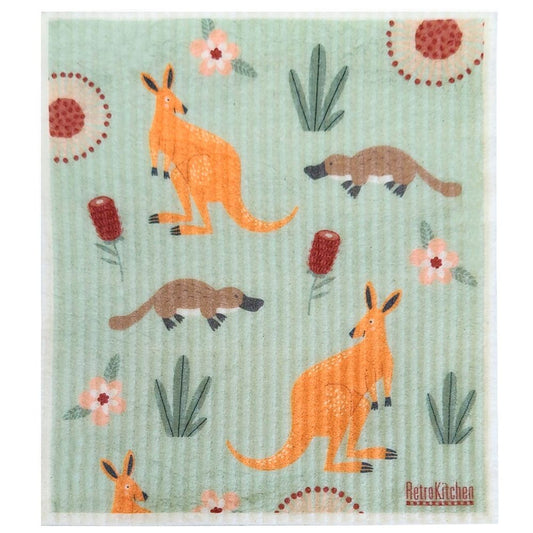 Swedish Dish Sponge Cloth - Kangaroo & Platypus