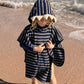 Purebaby Organic Cotton Terry Hooded Towel - Marine Stripe