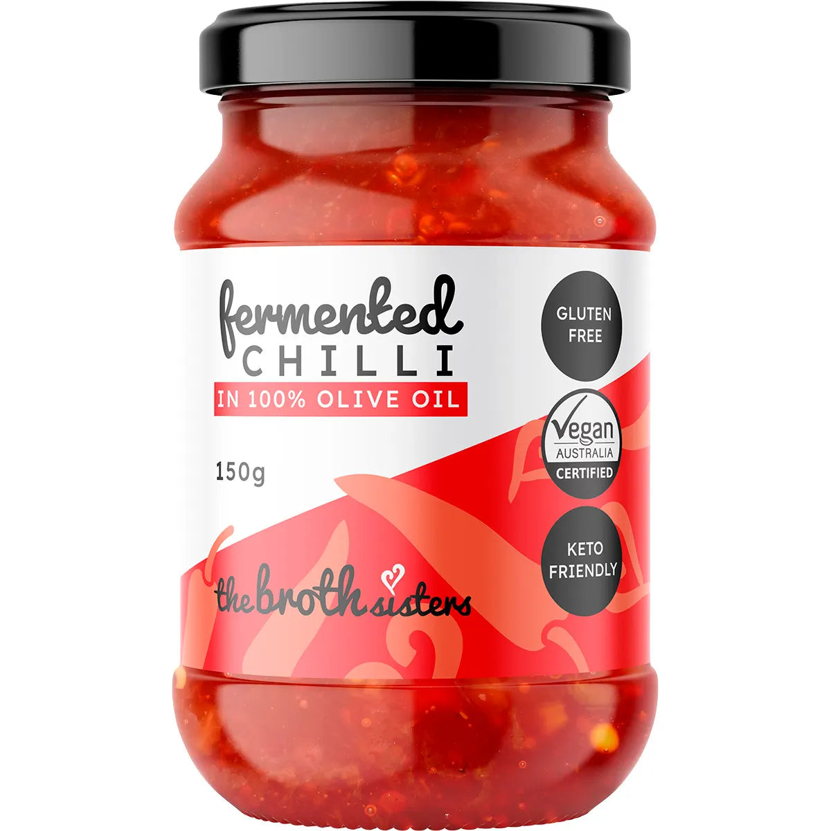 The Broth Sisters Fermented Chilli in Cold Pressed Olive Oil 150g