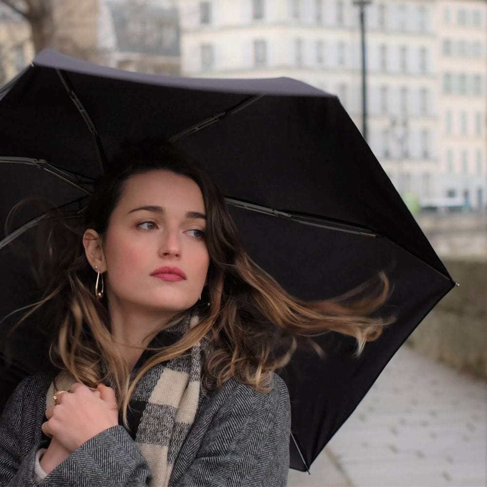 ANATOLE - Black Micro Umbrella JANE