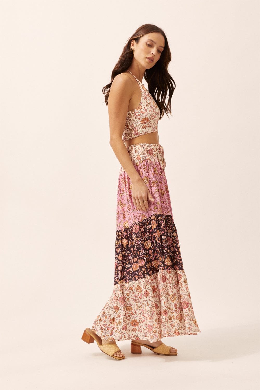 Mix nouveau shop floral maxi skirt