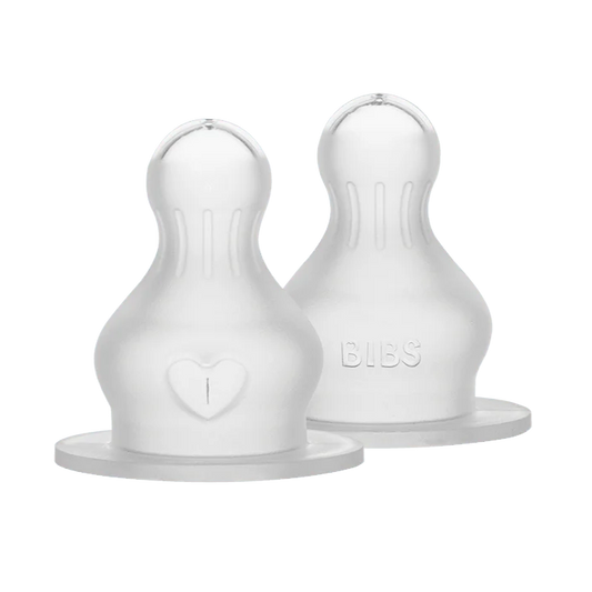 Bibs Baby Bottle Replacement Nipple 2 Pack Silicone