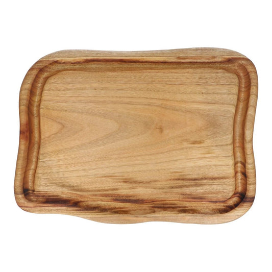 Camphor Laurel Cutting Board with Juice Rail - Freeform Medium