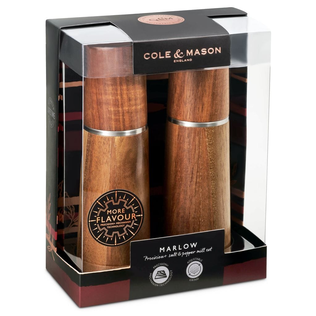 Cole & Mason Marlow Salt & Pepper Mill Set - Acacia