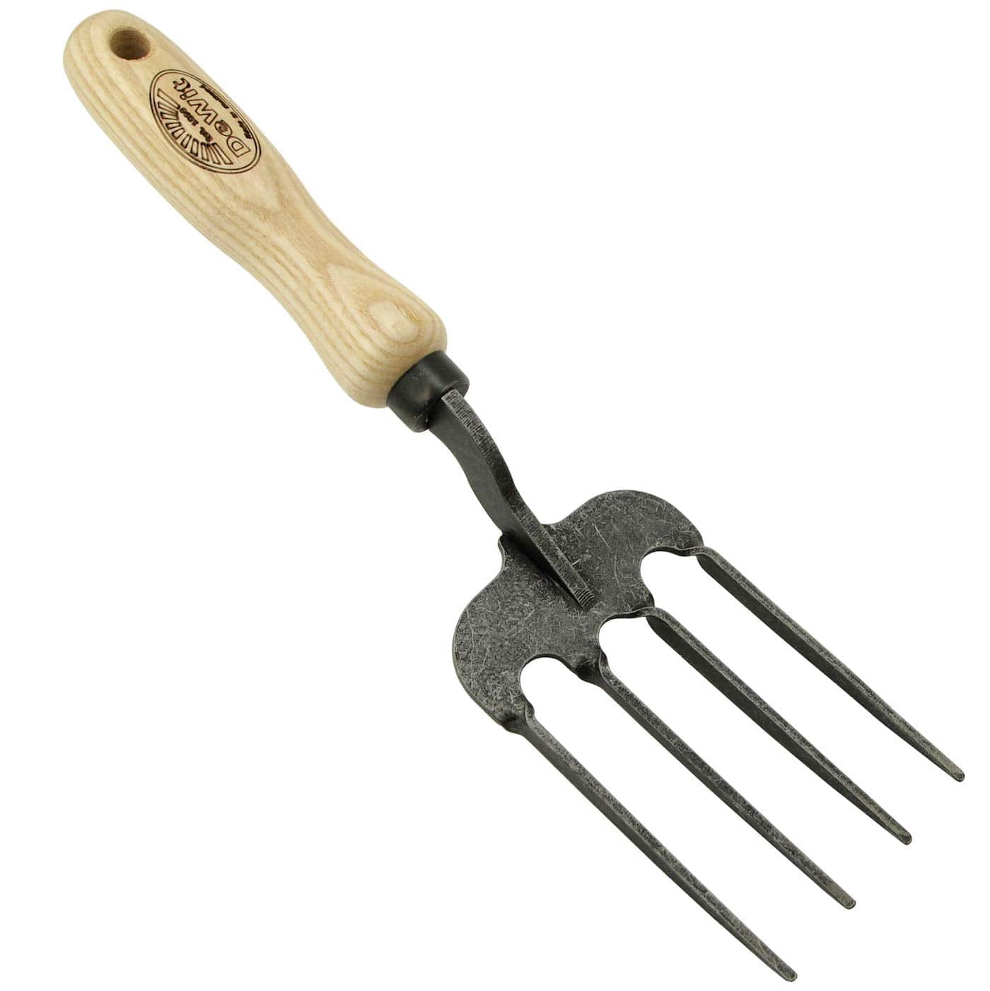 DeWit 4 Tine Twisted Handfork with Ash Handle