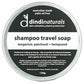 Dindi Naturals Shampoo Travel Soap in Tin 120g - Tangerine + Patchouli