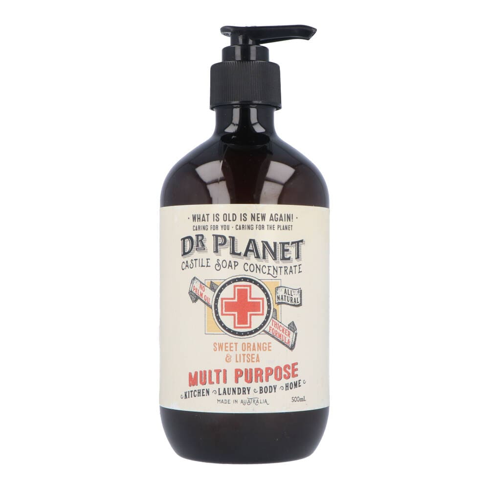 Dr Planet Castile Soap 500ml Sweet Orange & Litsea