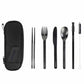 EcoVessel 6 Piece Stainless Steel Utensil Set Black Shadow