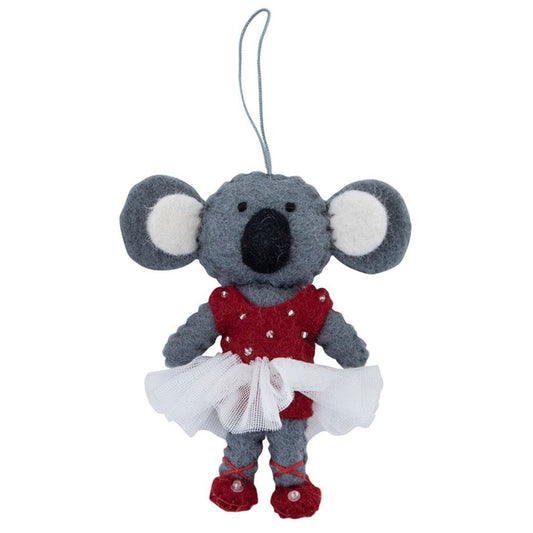 Fairtrade Felt Christmas Decoration - Koala in Tutu