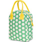 Fluf Zipper Lunch Bag - Green Polka Dot