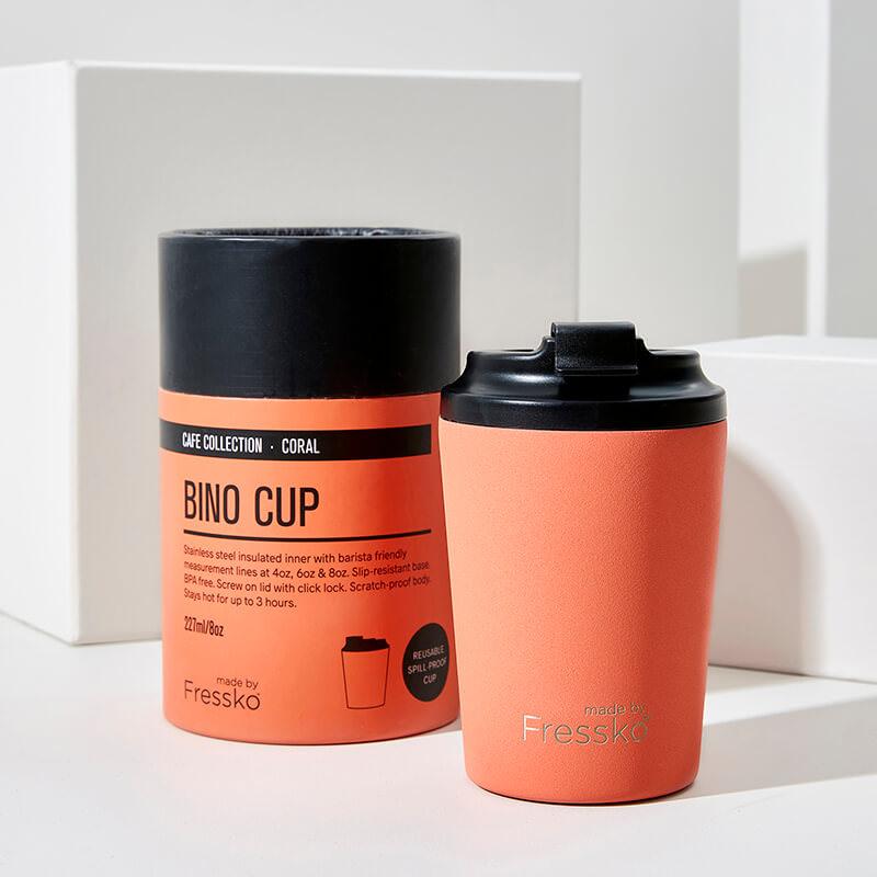 Fressko Reusable Cup Bino 8oz Coral