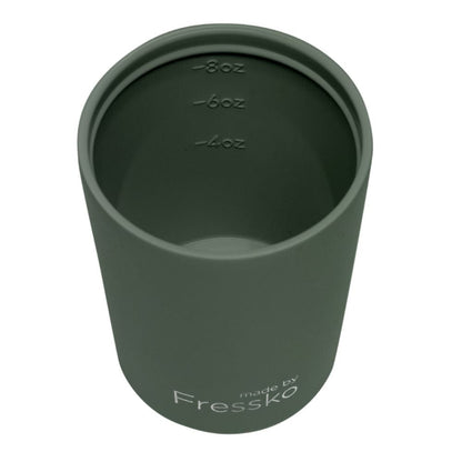 Fressko Reusable Cup CERAMIC LINED 8oz Kahki