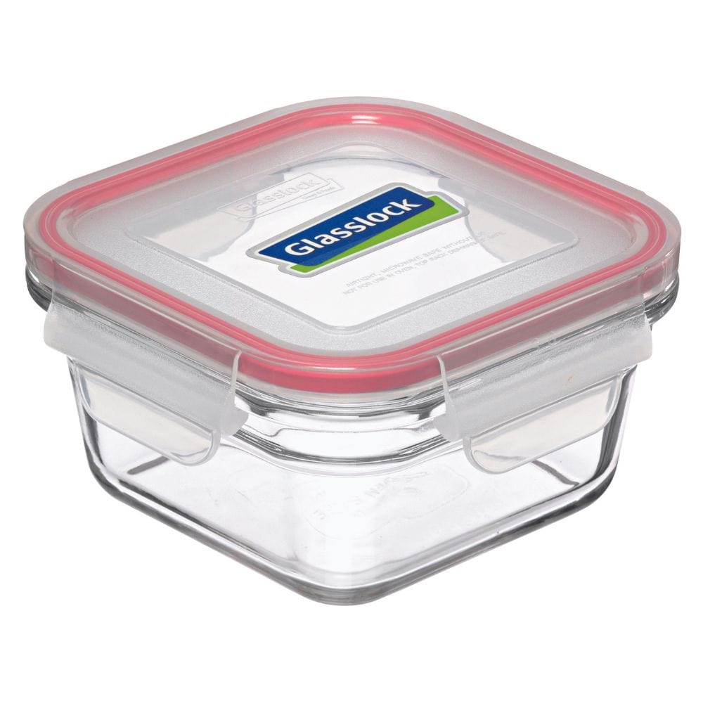 Glasslock Oven Safe Container 1650ml Square Red