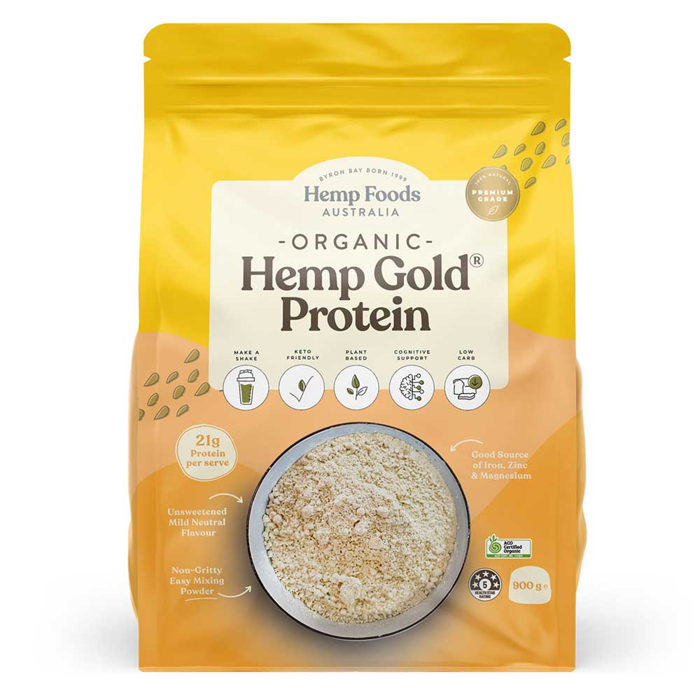 Hemp Foods Australia Certified Organic Hemp Gold Protein 900g